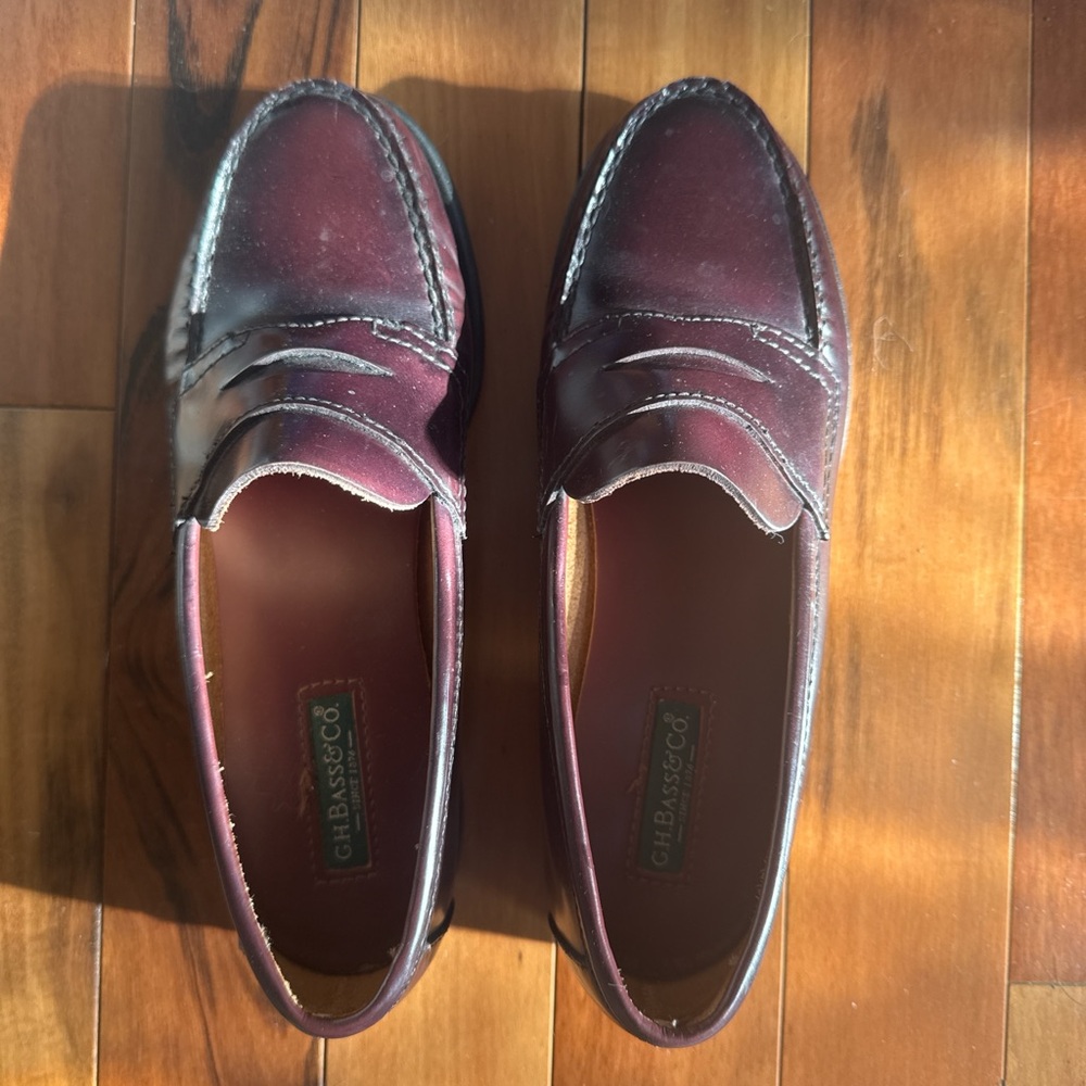 G.H Bass Burgundy loafers